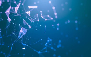 Soyut arka plan. Çokgen şekilli moleküller teknolojisi,