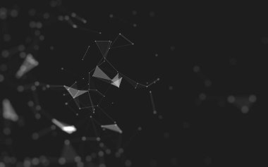 Soyut arka plan. Çokgen şekilli moleküller teknolojisi,