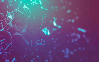 Soyut arka plan. Çokgen şekilli moleküller teknolojisi,