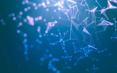 Soyut arka plan. Çokgen şekilli moleküller teknolojisi,