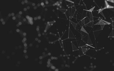 Soyut arka plan. Çokgen şekilli moleküller teknolojisi,