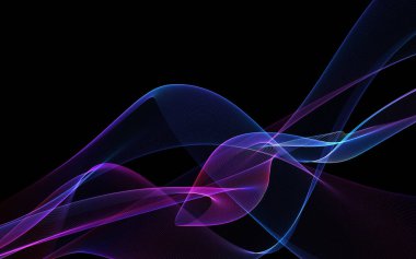 Bir parlayan ile koyu arka plan soyut dalgalar