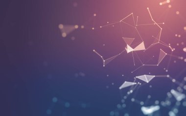 Soyut arka plan. Çokgen şekilli moleküller teknolojisi,