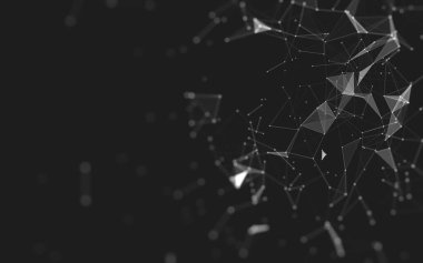 Soyut arka plan. Çokgen şekilli moleküller teknolojisi,