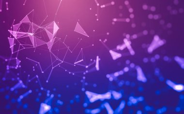 Soyut arka plan. Çokgen şekilli moleküller teknolojisi,