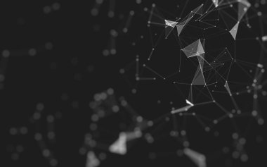 Soyut arka plan. Çokgen şekilli moleküller teknolojisi,