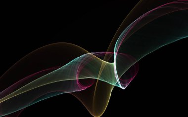 Bir parlayan ile koyu arka plan soyut dalgalar