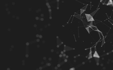 Soyut arka plan. Çokgen şekilli moleküller teknolojisi,