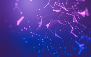 Soyut arka plan. Çokgen şekilli moleküller teknolojisi,