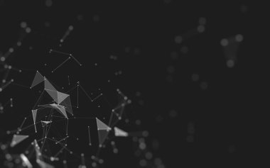 Soyut arka plan. Çokgen şekilli moleküller teknolojisi,