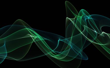 Bir parlayan ile koyu arka plan soyut dalgalar