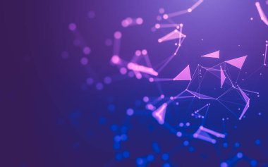 Soyut arka plan. Çokgen şekilli moleküller teknolojisi,