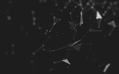 Soyut arka plan. Çokgen şekilli moleküller teknolojisi,