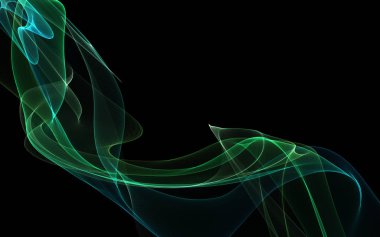 Bir parlayan ile koyu arka plan soyut dalgalar