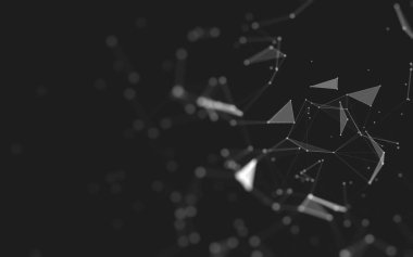 Soyut arka plan. Çokgen şekilli moleküller teknolojisi,