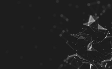 Soyut arka plan. Çokgen şekilli moleküller teknolojisi,