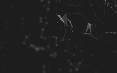 Soyut arka plan. Çokgen şekilli moleküller teknolojisi,