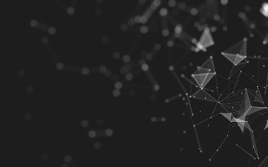Soyut arka plan. Çokgen şekilli moleküller teknolojisi,