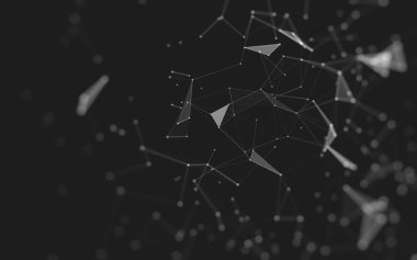 Soyut arka plan. Çokgen şekilli moleküller teknolojisi,