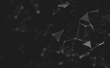 Soyut arka plan. Çokgen şekilli moleküller teknolojisi,