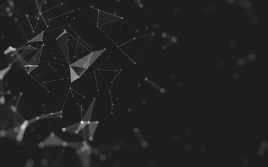Soyut arka plan. Çokgen şekilli moleküller teknolojisi,