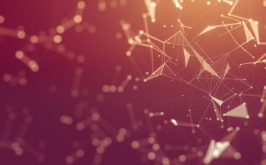 Soyut arka plan. Çokgen şekilli moleküller teknolojisi,