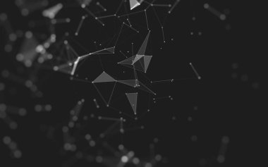 Soyut arka plan. Çokgen şekilli moleküller teknolojisi,