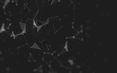 Soyut arka plan. Çokgen şekilli moleküller teknolojisi,