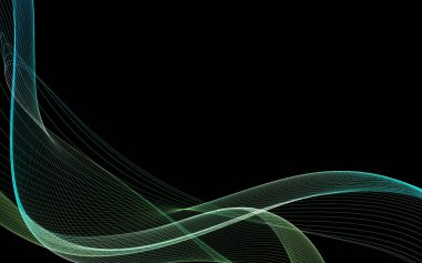 Bir parlayan ile koyu arka plan soyut dalgalar