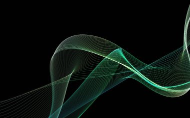 Bir parlayan ile koyu arka plan soyut dalgalar