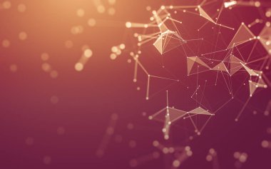 Soyut arka plan. Çokgen şekilli moleküller teknolojisi,