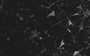 Soyut arka plan. Çokgen şekilli moleküller teknolojisi,