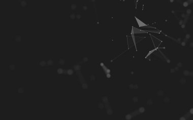 Soyut arka plan. Çokgen şekilli moleküller teknolojisi,