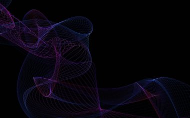 Bir parlayan ile koyu arka plan soyut dalgalar