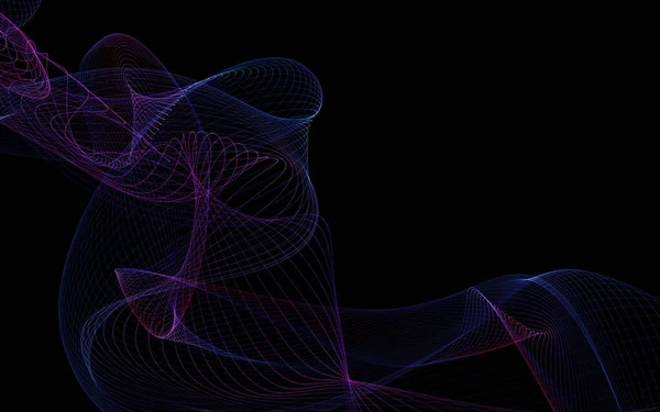 Fondo abstracto oscuro con ondas abstractas brillantes — Foto de Stock