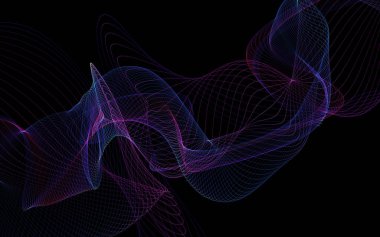 Bir parlayan ile koyu arka plan soyut dalgalar