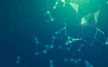 Soyut arka plan. Çokgen şekilli moleküller teknolojisi,