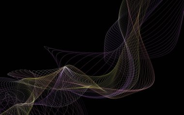 Bir parlayan ile koyu arka plan soyut dalgalar