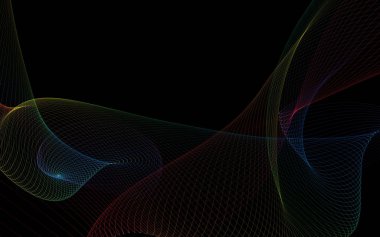 Bir parlayan ile koyu arka plan soyut dalgalar