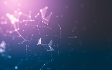 Soyut arka plan. Çokgen şekilli moleküller teknolojisi,