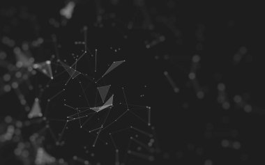 Soyut arka plan. Çokgen şekilli moleküller teknolojisi,