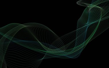 Bir parlayan ile koyu arka plan soyut dalgalar