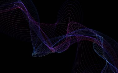 Bir parlayan ile koyu arka plan soyut dalgalar