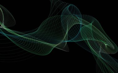 Bir parlayan ile koyu arka plan soyut dalgalar