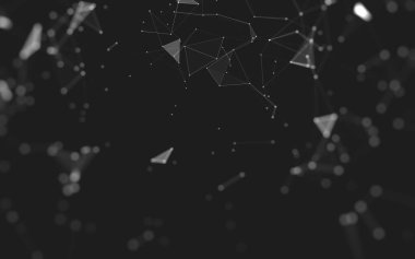 Soyut arka plan. Çokgen şekilli moleküller teknolojisi,