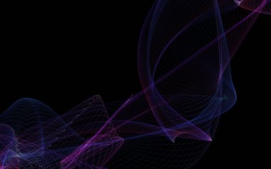 Bir parlayan ile koyu arka plan soyut dalgalar