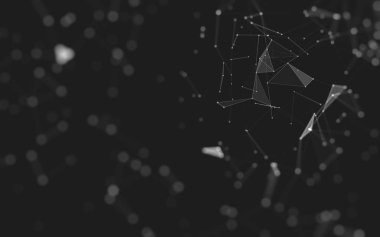 Soyut arka plan. Çokgen şekilli moleküller teknolojisi,