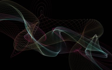 Bir parlayan ile koyu arka plan soyut dalgalar