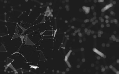 Soyut arka plan. Çokgen şekilli moleküller teknolojisi,