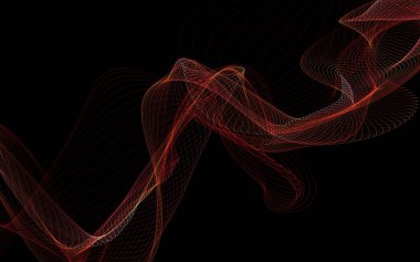 Bir parlayan ile koyu arka plan soyut dalgalar